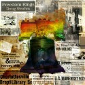 Doug Strahm "Freedom Rings" CD cover and website link.