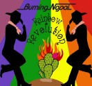 Burning Nopal "Rainbow Revolution" CD cover and website link.